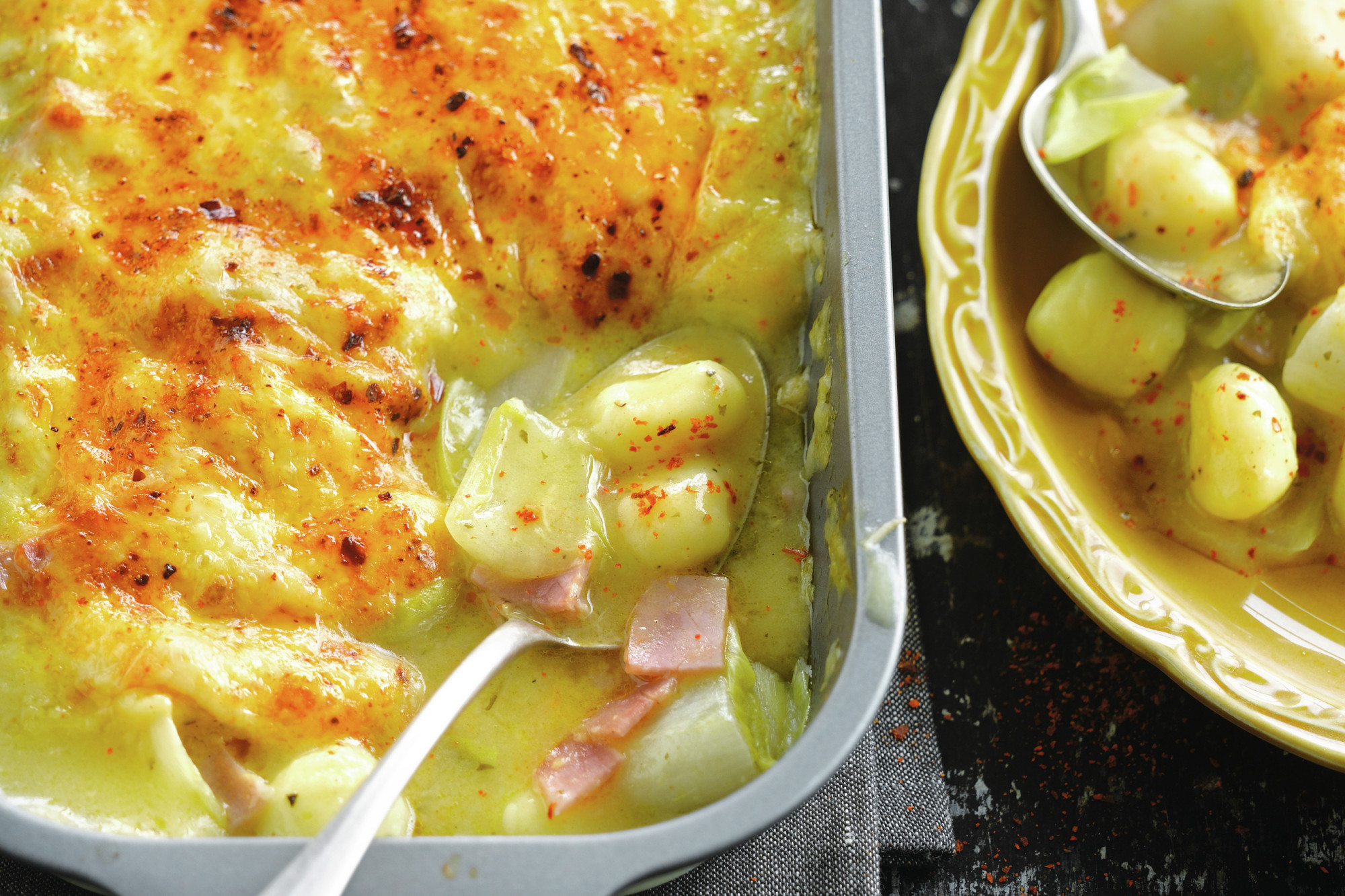 Gnocchi met witloof en ham